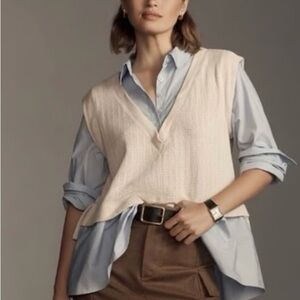 Anthropologie Layered Sweater